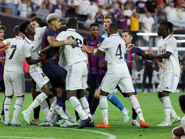 Barcelona 3-0 Real Madrid Thrilling Friendly Match Highlights Pre Season Clash with Intense Rivalry and Spectacular Goals.